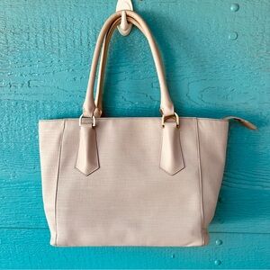 DAGNE DOVER TOTE CROSSBODY BLEEKER WORK TRAVEL BAG CREAM BEIGE NEUTRAL